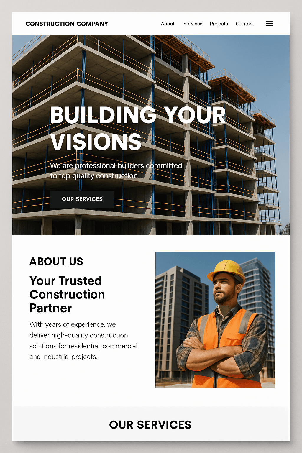 เว็บไซต์บริษัทรับเหมาก่อสร้าง 2025